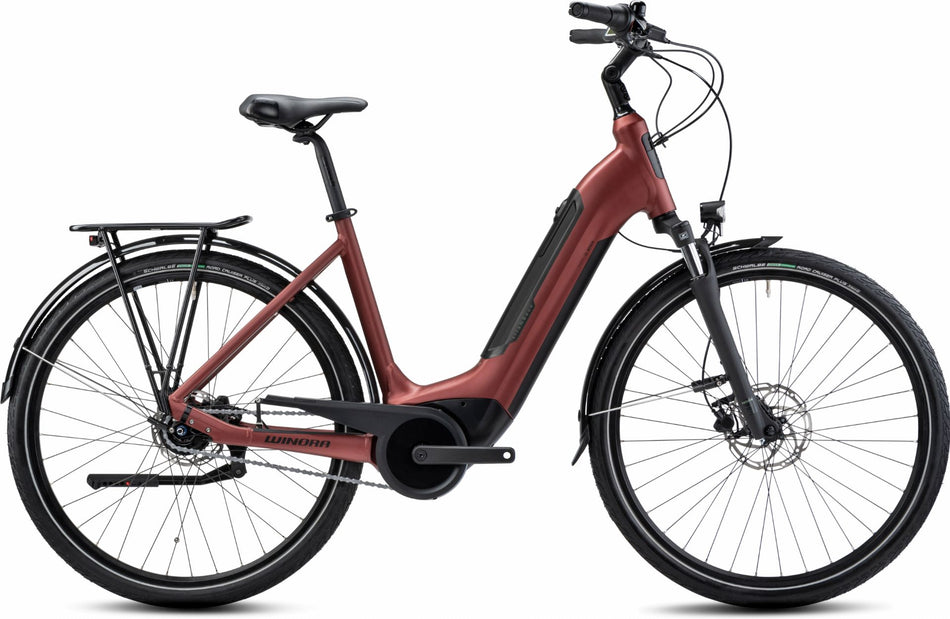 Winora Tria N8f eco 400 Wh E-Bike Wave 28" velvetred matt