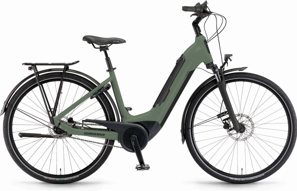 Winora Tria N8 500 Wh E-Bike Wave 28" bamboogreen matt