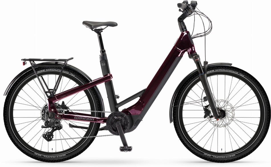 Winora Yakun X10E 625 Wh E-Bike Wave 27,5" darkred