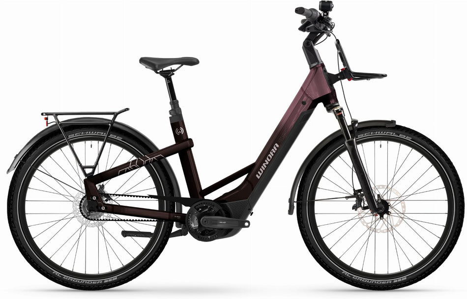 Winora Yakun R5 600 Wh E-Bike Wave 27,5" red/violet red - gloss