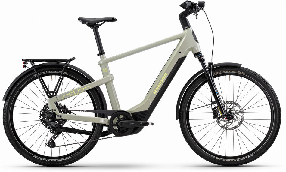 Winora Yakun X10 800 Wh E-Bike Diamant 27,5" ivory green - gloss