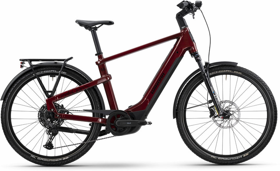 Winora Yakun X10 800 Wh E-Bike Diamant 27,5" warm red - gloss