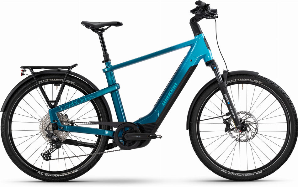 Winora Yakun X12 800 Wh E-Bike Diamant 27,5" blue monday/aqua - gloss