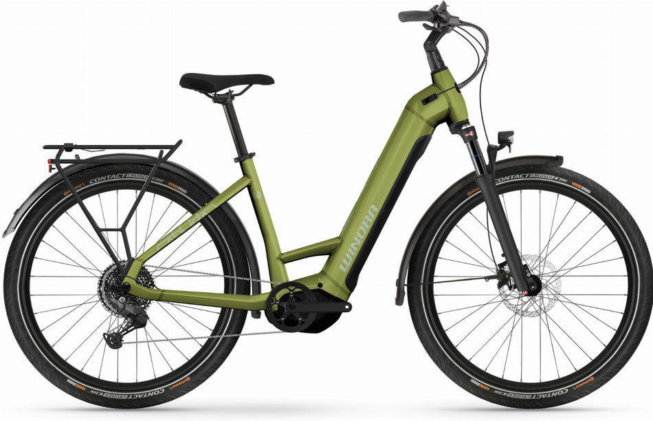 Winora Yucatan X10 720 Wh E-Bike Wave 27,5" touring green glänzend