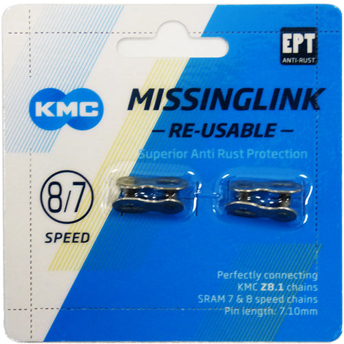 KMC Kettenschloss 1/2 x 3/32 7/8-fach 2 Stück auf Blister