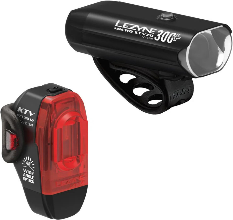 Lezyne Beleuchtungsset Micro Drive StVZO 300+/KTV Drive StVZO schwarz