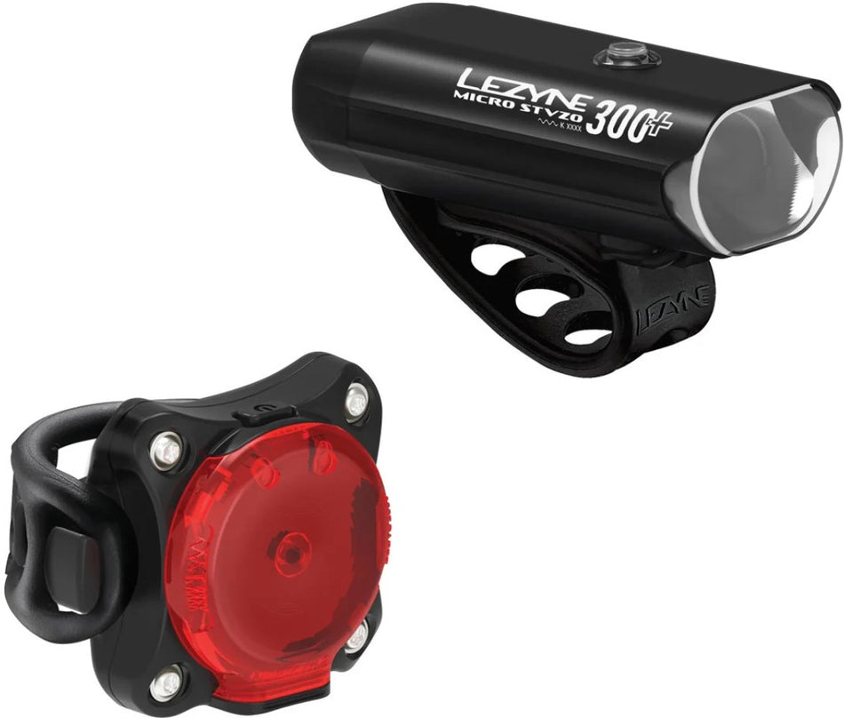 Lezyne Beleuchtungsset Micro Drive StVZO 300+/Zecto Drive StVZO schwarz