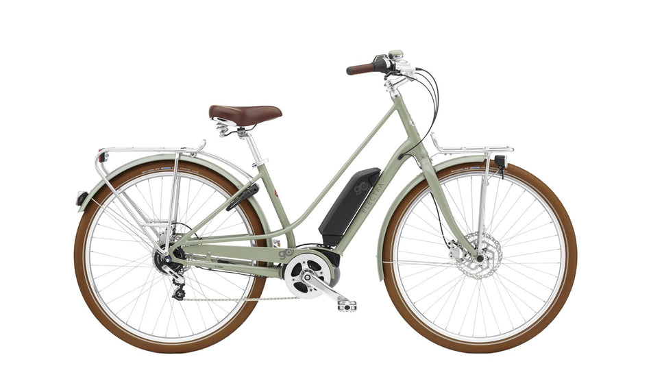 Electra Loft Go! 5i EQ Step-Thru 500 Wh Retro E-Bike Wave 28" green tea M