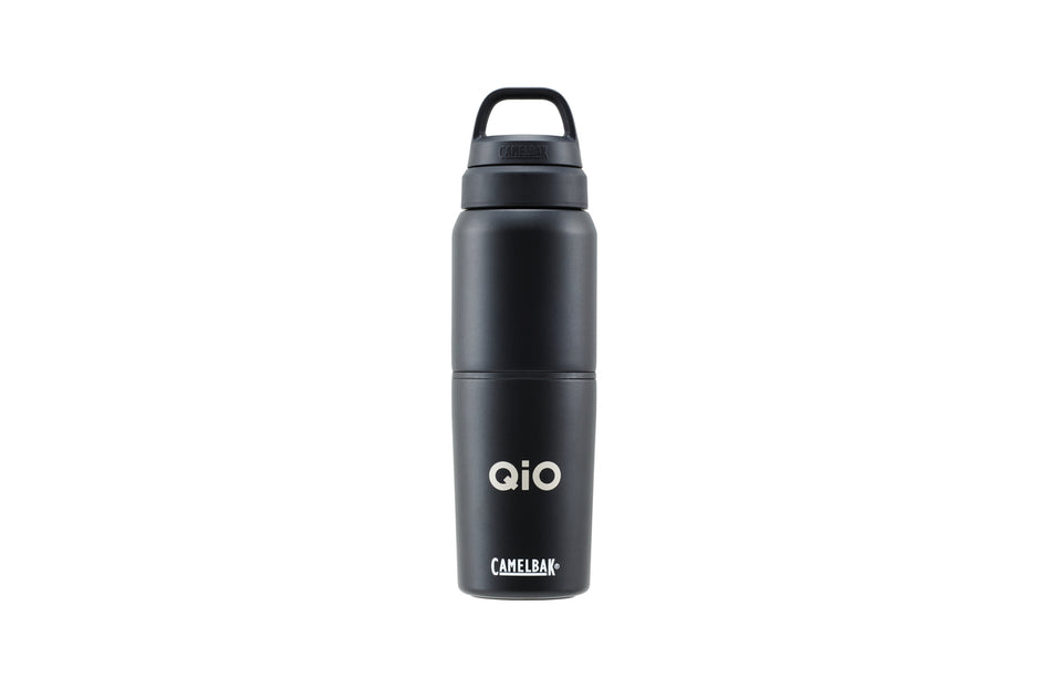 B-Ware - QIO Thermobecher 500ml Edelstahl mit integriertem Becher by Camelbak schwarz (Gebrauchtware)