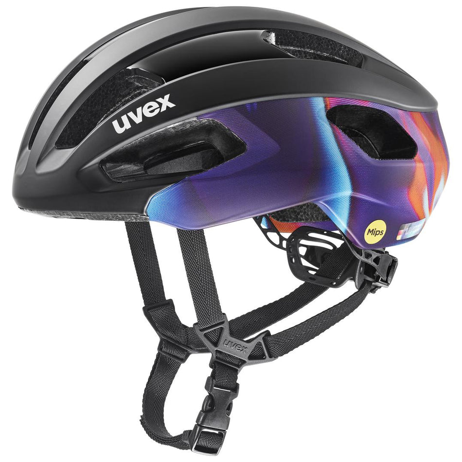Uvex Rise Pro Mips Rennrad-Helm black-galaxy matt