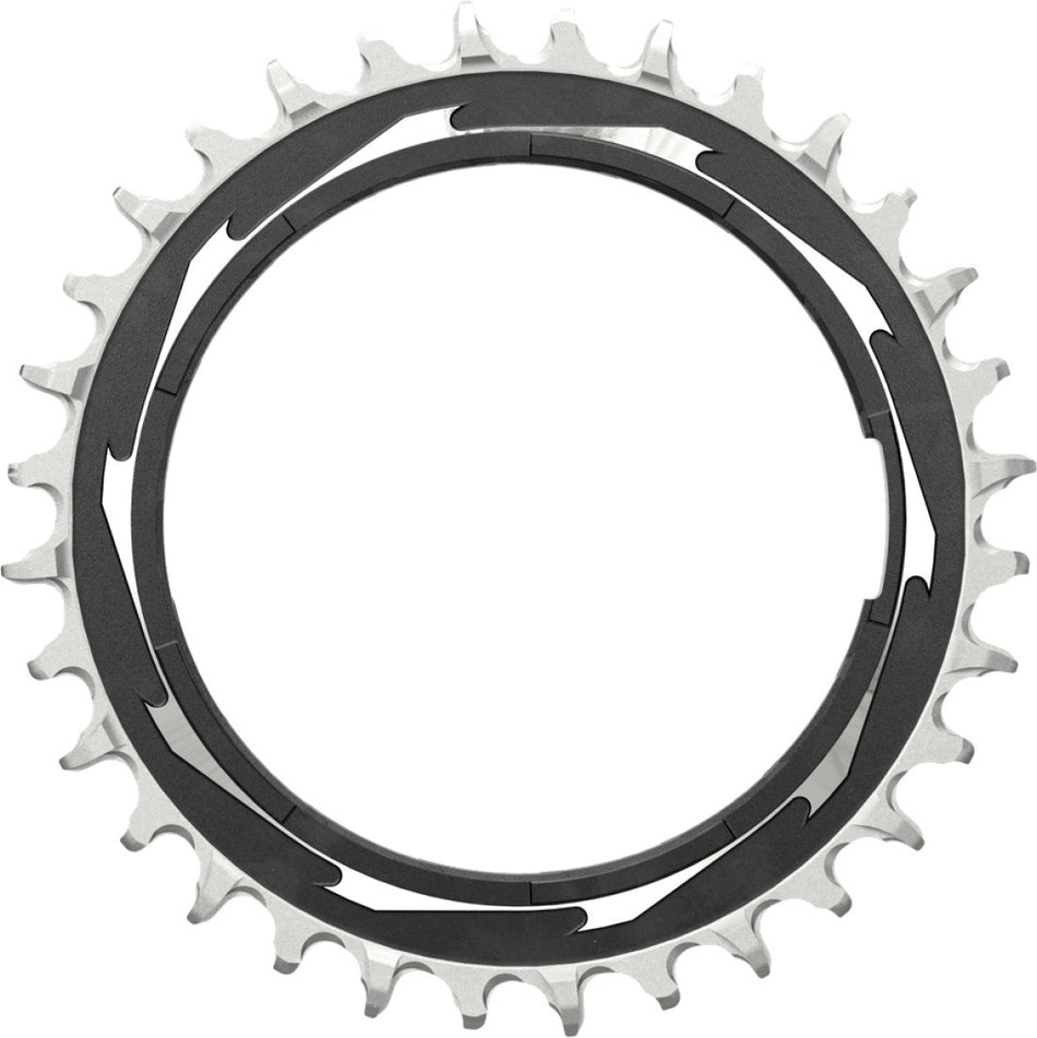 SRAM T-Type Eagle Powermeter Kettenblatt 12-fach Thread Mount Offset 3 mm Aluminium silber